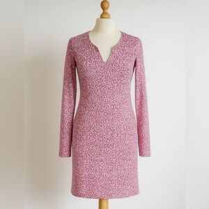 Diane Von Furstenberg 10 Split Reina Long-Sleeve Sea Daisy Print Dress Size 10